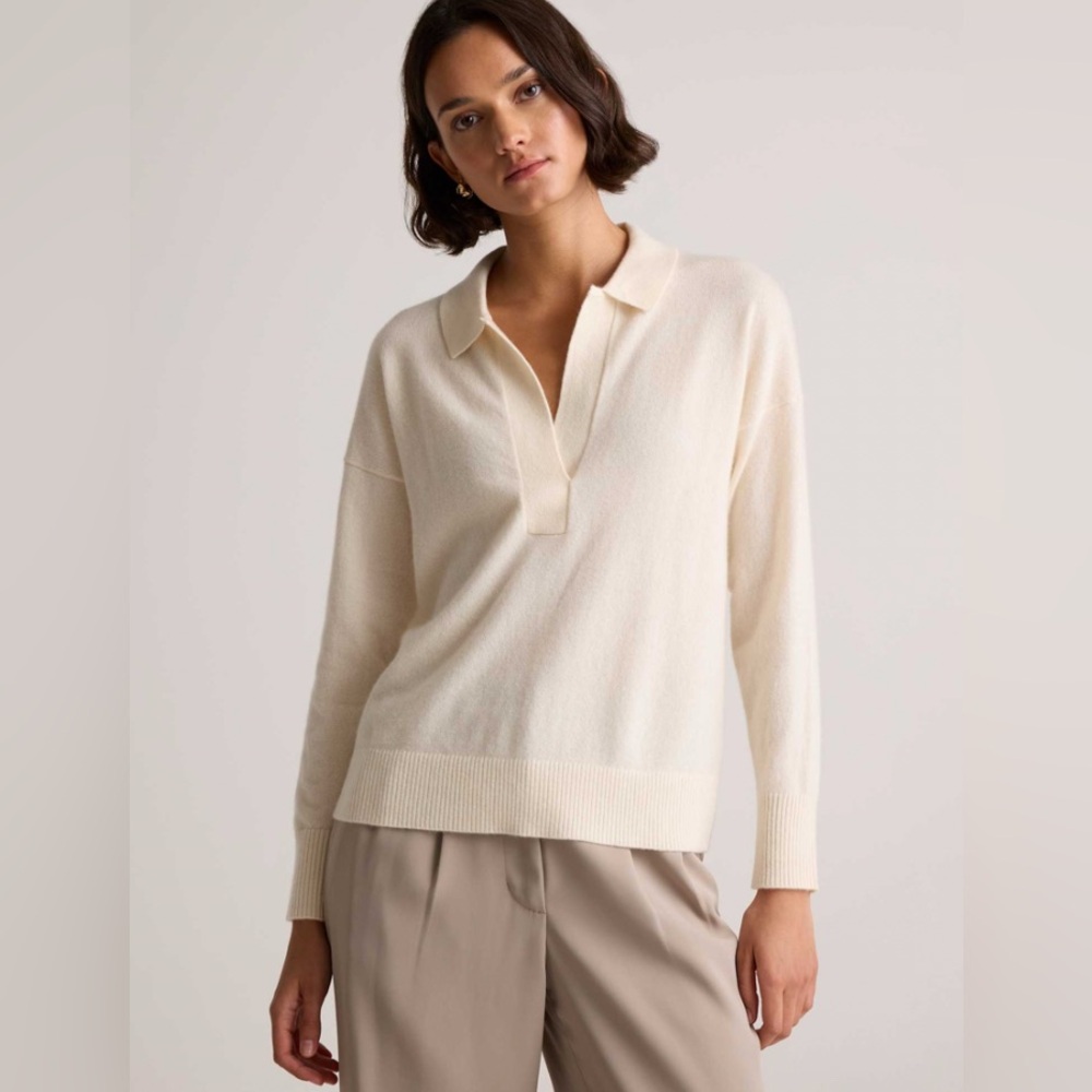 Quince Mongolian Cashmere Polo Sweater - Picture 16 of 16